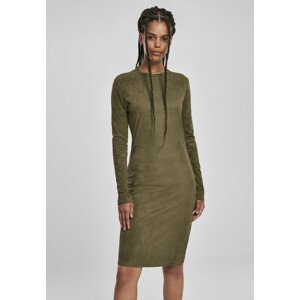 Urban Classics Ladies Peached Rib Dress LS olive - S