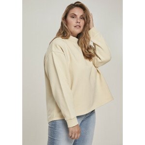 Urban Classics Ladies Oversized High Neck Crew sand - XS