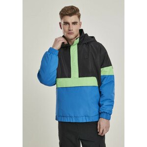 Urban Classics 3-Tone Neon Mix Pull Over Jacket black/cobaltblue - L