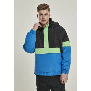 Urban Classics 3-Tone Neon Mix Pull Over Jacket black/cobaltblue - M