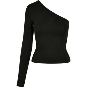 Urban Classics Ladies Asymmetric Longsleeve black - L