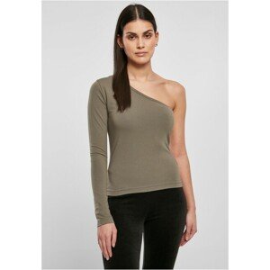 Urban Classics Ladies Asymmetric Longsleeve olive - XL