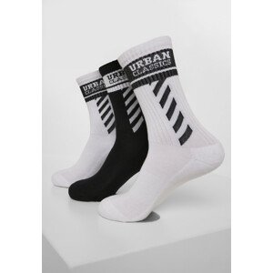 Urban Classics Sporty Logo Socks 3-Pack white/black/white - 35–38