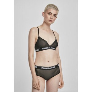 Urban Classics Ladies Triangle Tech Mesh Logo Bra black - M