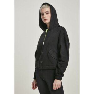 Urban Classics Ladies Short Worker Zip Hoody black - M