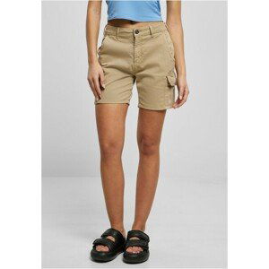 Urban Classics Ladies High Waist Cargo Shorts unionbeige - 26