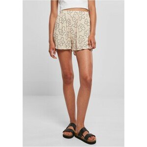 Urban Classics Ladies AOP Viscose Resort Shorts softseagrassflower - XL