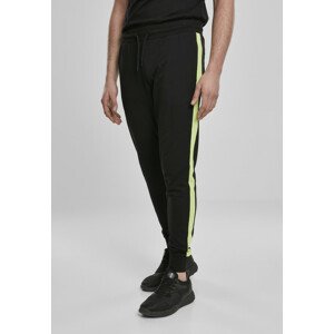 Urban Classics Neon Striped Sweatpants black/electriclime - L