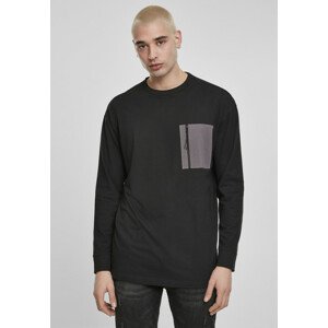 Urban Classics Boxy Big Contrast Pocket LS black - S