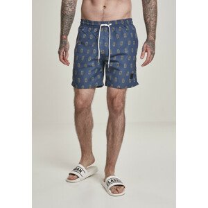 Urban Classics Pineapple Swim Shorts vintageblue - XL