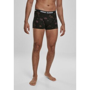 Urban Classics Boxer Shorts 3-Pack charcoal/funky AOP/black - XL