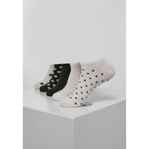 Urban Classics No Show Socks Dots 5-Pack white/black - 39–42