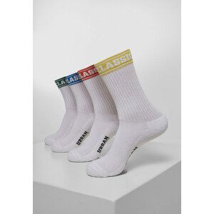 Urban Classics Short Sporty Logo Socks Coloured Cuff 4-Pack multicolor - 35–38