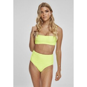 Urban Classics Ladies High Waist Bandeau Bikini electriclime - L