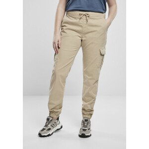 Urban Classics Ladies High Waist Cargo Jogging Pants concrete - M