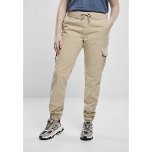 Urban Classics Ladies High Waist Cargo Jogging Pants concrete - XS