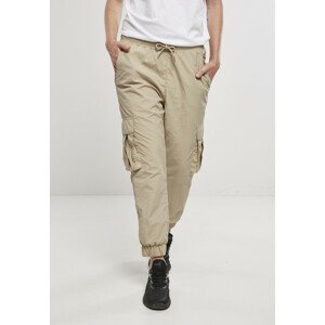 Urban Classics Ladies High Waist Crinkle Nylon Cargo Pants concrete - 3XL