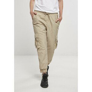 Urban Classics Ladies High Waist Crinkle Nylon Cargo Pants concrete - L