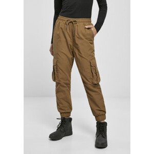 Urban Classics Ladies High Waist Crinkle Nylon Cargo Pants midground - S