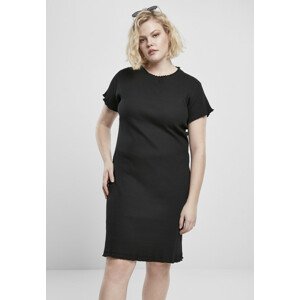 Urban Classics Ladies Rib Tee Dress black - 3XL