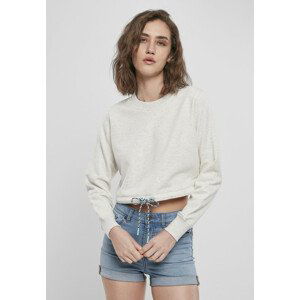 Urban Classics Ladies Oversized Cropped Crewneck lightgrey - XS