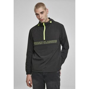 Urban Classics Contrast Pull Over Jacket black/electriclime - M