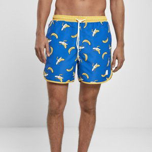 Plavky Urban Classics Pattern Retro Swim Shorts banana aop - 4XL