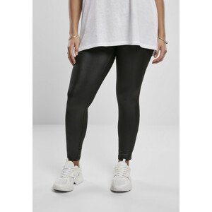 Urban Classics Ladies Imitation Leather Leggings black - 4XL