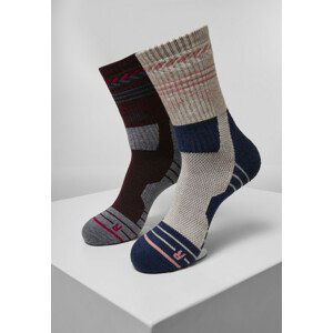 Urban Classics Hiking Performance Socks 2-Pack blue/grey - 43–46