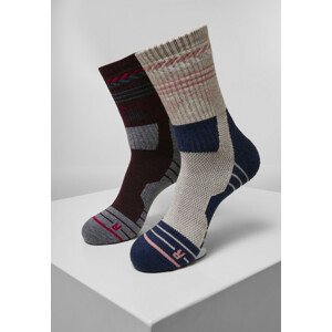 Urban Classics Hiking Performance Socks 2-Pack blue/grey - 47–50