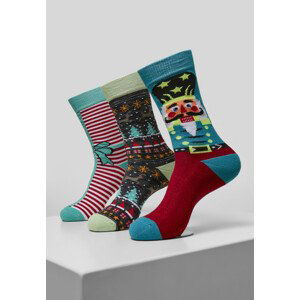 Urban Classics Christmas Nutcracker Socks 3-Pack multicolor - 39–42