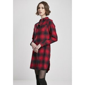 Urban Classics Ladies Check Shirt Dress darkblue/red - M