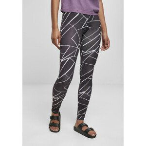 Urban Classics Ladies AOP Leggings geometric black - 3XL