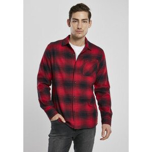 Urban Classics Oversized Checked Grunge Shirt black/red - XL