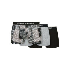 Urban Classics Organic Boxer Shorts 3-Pack bandana grey+grey+black - L