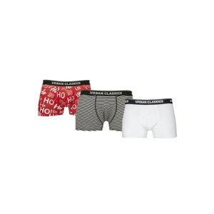 Urban Classics Boxer Shorts 3-Pack hohoho aop+blk/wht+wht - 4XL