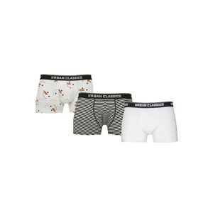 Urban Classics Boxer Shorts 3-Pack snowman face aop+wht/blk+wht - 4XL