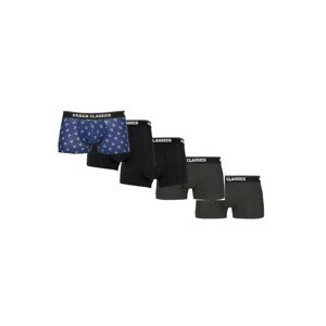 Urban Classics Boxer Shorts 5-Pack anchor aop+blk+blk+cha+cha - 4XL