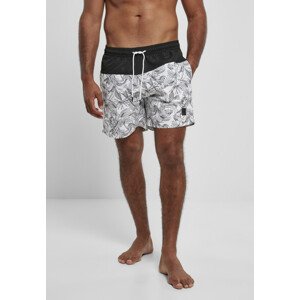 Urban Classics Low Block Pattern Swim Shorts jungle pattern/black - M