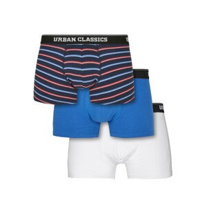 Urban Classics Boxer Shorts 3-Pack neon stripe aop+boxer blue+wht - 4XL