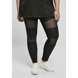 Urban Classics Ladies Tech Mesh Rib Leggings black - 3XL