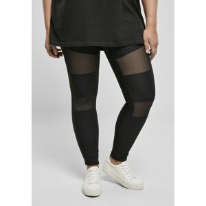 Urban Classics Ladies Tech Mesh Rib Leggings black - L