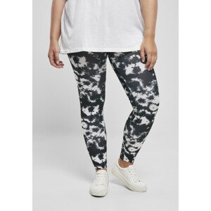 Urban Classics Ladies Tie Dye Leggings black/white - 4XL