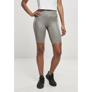 Urban Classics Ladies Imitation Leather Cycle Shorts asphalt - M