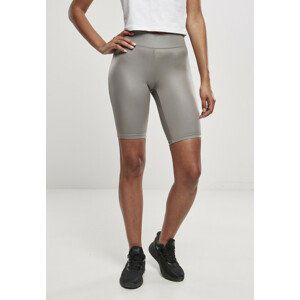 Urban Classics Ladies Imitation Leather Cycle Shorts asphalt - S