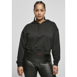 Urban Classics Ladies Short Terry Hoody black - 5XL