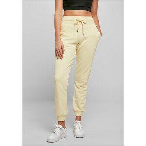 Urban Classics Ladies Organic High Waist Sweat Pants softyellow - 3XL