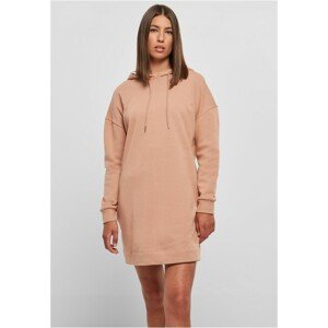 Urban Classics Ladies Organic Oversized Terry Hoody Dress amber - XS