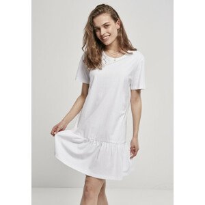 Urban Classics Ladies Valance Tee Dress white - XL