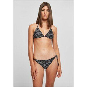 Urban Classics Ladies Triangle Pattern Bikini blackflower - L